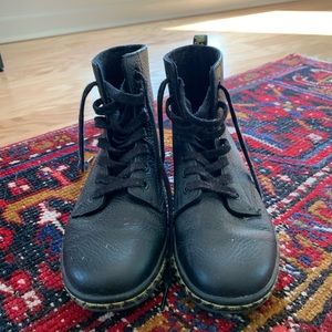 Doc Marten pebble suede lace up boots.